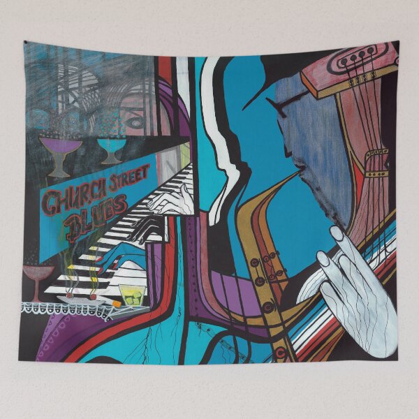 Item preview, Church Street Blues designed and sold by Boris Vujovich Abstract Art.