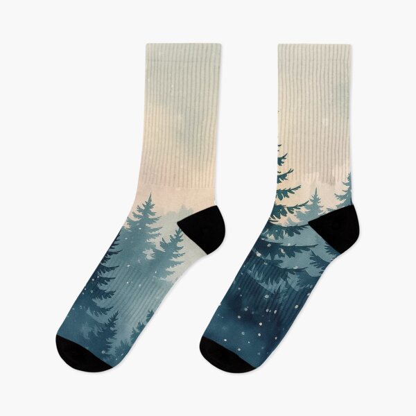 Item preview, Watercolor Winter Pine Forest Serenity designed and sold by xArchGoDx.