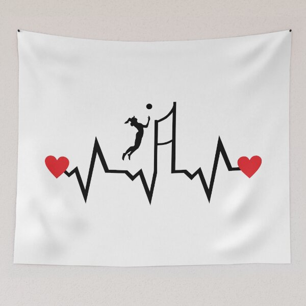 Item preview, Volleyball Heartbeat, Volleyball Player - Woman designed and sold by claudiasartwork.