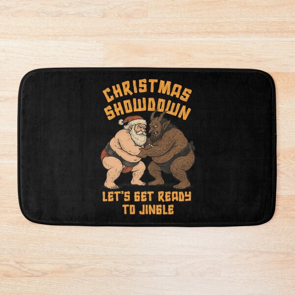 Item preview, Santa vs. Krampus Sumo Showdown – Funny Christmas Sumo Wrestling designed and sold by SidTastic .