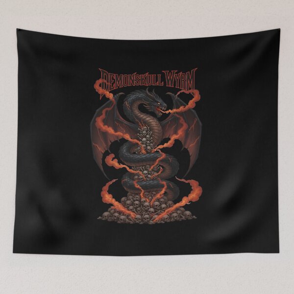 Item preview, Death Metal Shirt - Demonic Wyrm Rising From Skull Mountain designed and sold by NickPositron.
