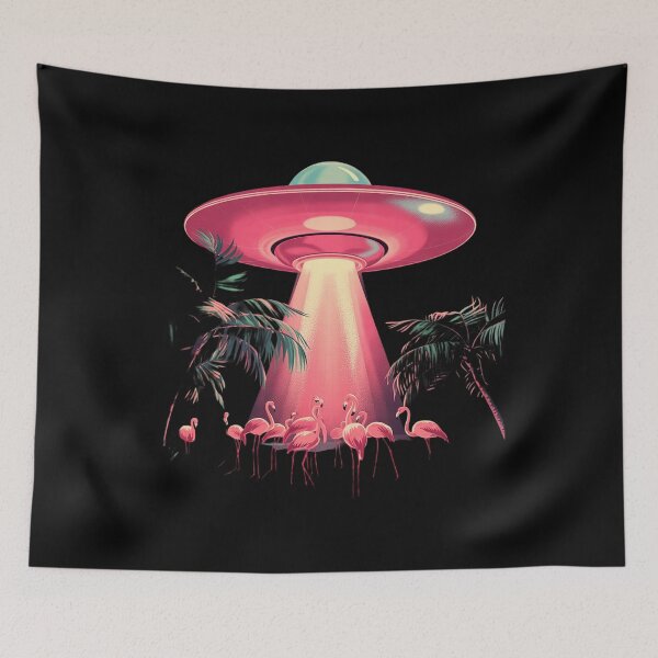 Item preview, Flamingo Men Women Boys Girls Alien Flamingo UFO  designed and sold by lilLilaBatArt.