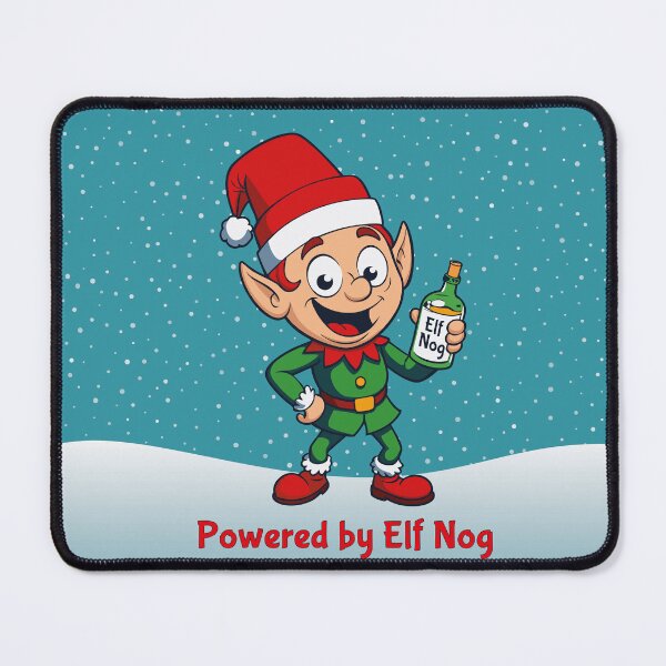 Item preview, Drunk Christmas Elf – Powered by Elf Nog designed and sold by Drawings Project.