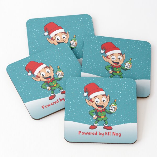 Item preview, Drunk Christmas Elf – Powered by Elf Nog designed and sold by Drawings Project.