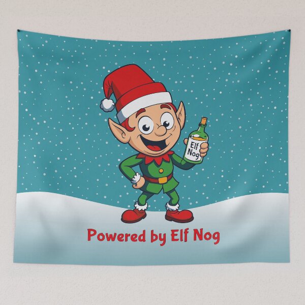 Item preview, Drunk Christmas Elf – Powered by Elf Nog designed and sold by Drawings Project.