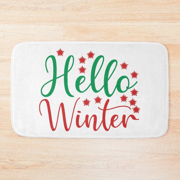 Item preview, Hello Winter - Cozy Seasonal Greeting Slogan designed and sold by FuzionRaptor.