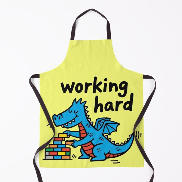 Item preview, Cute Blue Dragon Building Bricks Working Hard designed and sold by Animepic222.