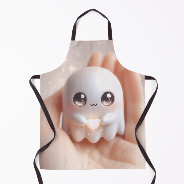Item preview, Cute Baby Ghost Holding Glowing Heart – Kawaii Halloween Ghost Art designed and sold by shopwithcare.