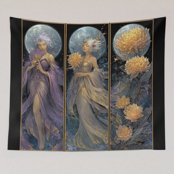 Item preview, Moonlit Chrysanthemum Reverie designed and sold by bloorose.