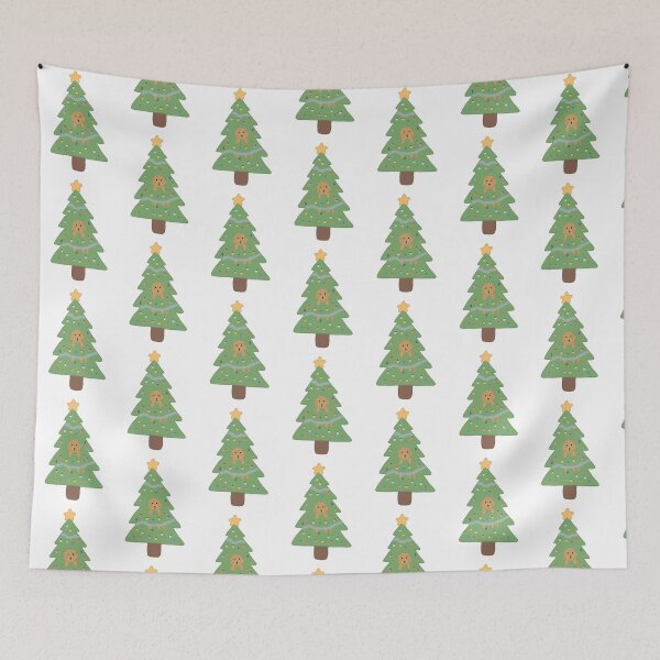 Item preview, Cavapoo cockapoo in Xmas tree - Christmas design designed and sold by aziza-doodles.