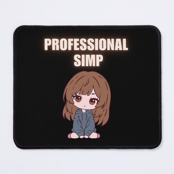 Item preview, Professional Simp Chibi Waifu Grey Hoodie T-Shirt 2025 designed and sold by AnimalMemeHub.