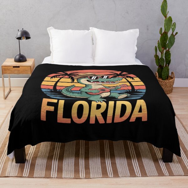 Item preview, Florida Vacation Cute Alligator designed and sold by lilLilaBatArt.