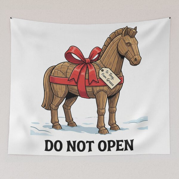 Item preview, Trojan Horse Secret Santa - Funny Greek Mythology Christmas designed and sold by MythoWorldddd.