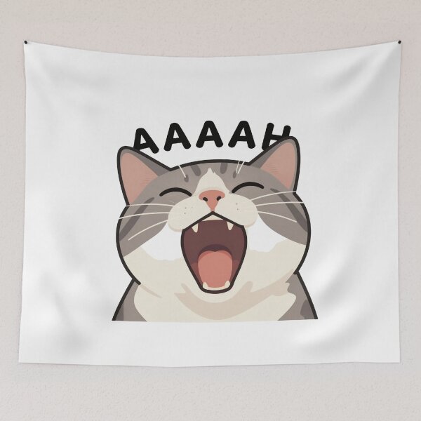 Artikelvorschau, Screaming Cat AAAAH entworfen und verkauft von SynthStitch.