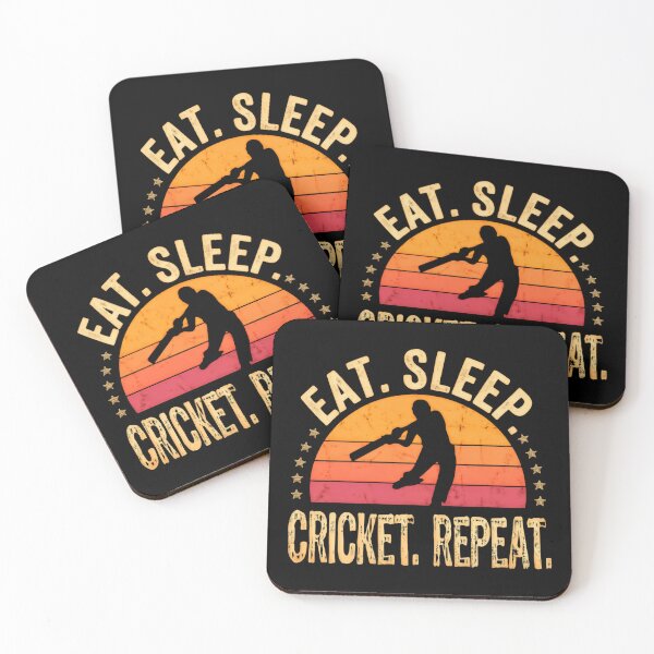 Item preview, Eat Sleep Cricket Repeat Vintage Game Vibes designed and sold by SkeletonsDanger.