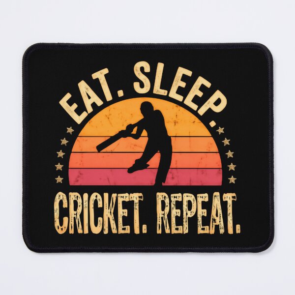 Item preview, Eat Sleep Cricket Repeat Vintage Game Vibes designed and sold by SkeletonsDanger.