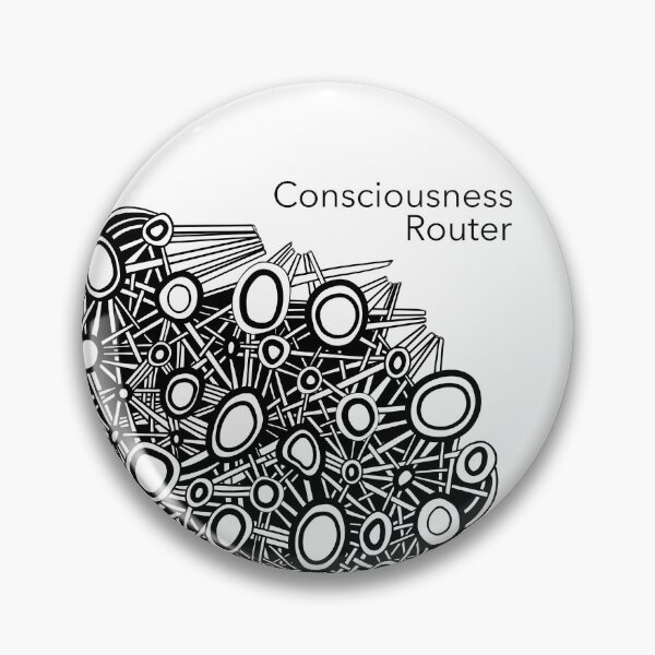 Item preview, Consciousness Router. Monochrome. Geometric art. Black and white designed and sold by KateQR.