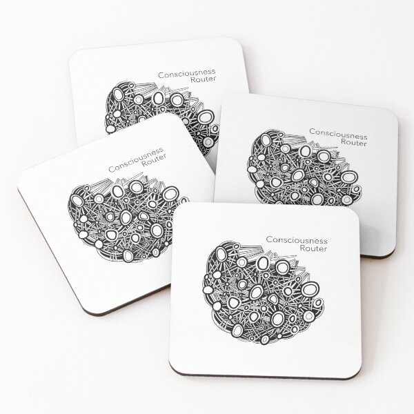 Item preview, Consciousness Router. Monochrome. Geometric art. Black and white designed and sold by KateQR.