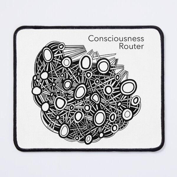 Item preview, Consciousness Router. Monochrome. Geometric art. Black and white designed and sold by KateQR.