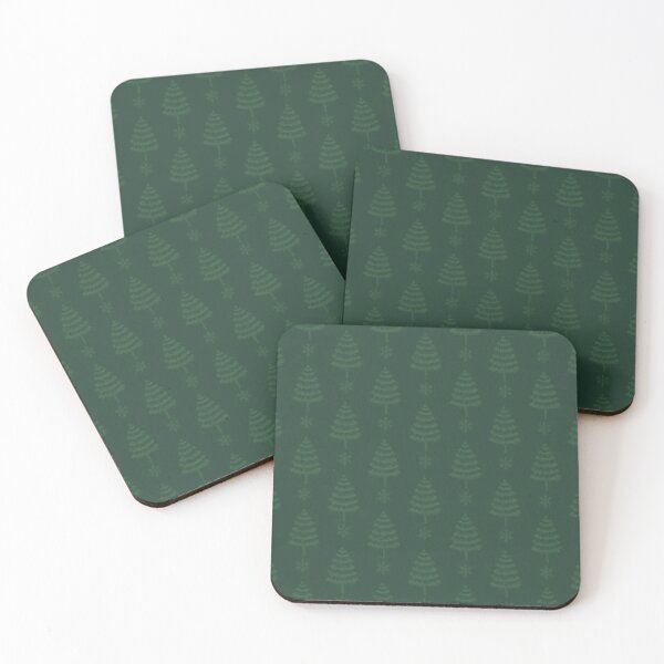 Item preview, Winter snowy tree pattern (green) designed and sold by Planetkaz.