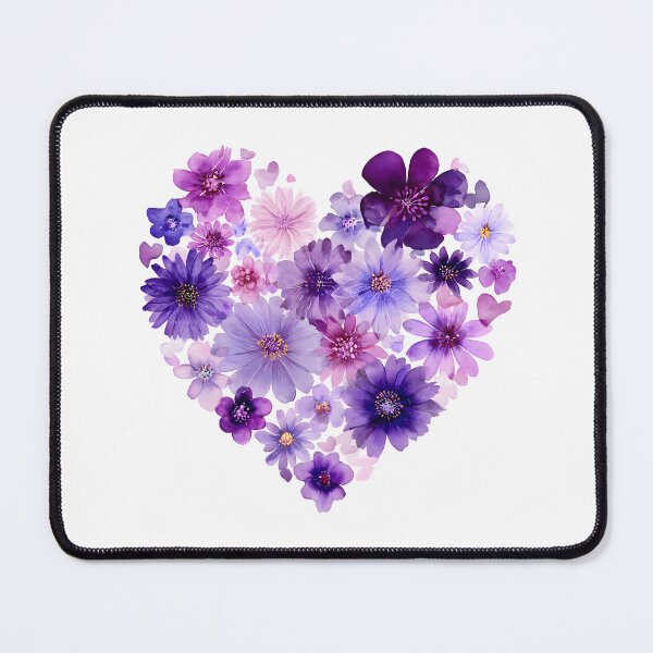 Item preview, Purple Lilac Flowers Heart Love designed and sold by MGdezigns.