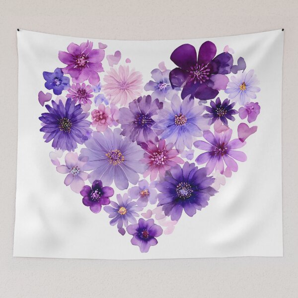 Item preview, Purple Lilac Flowers Heart Love designed and sold by MGdezigns.