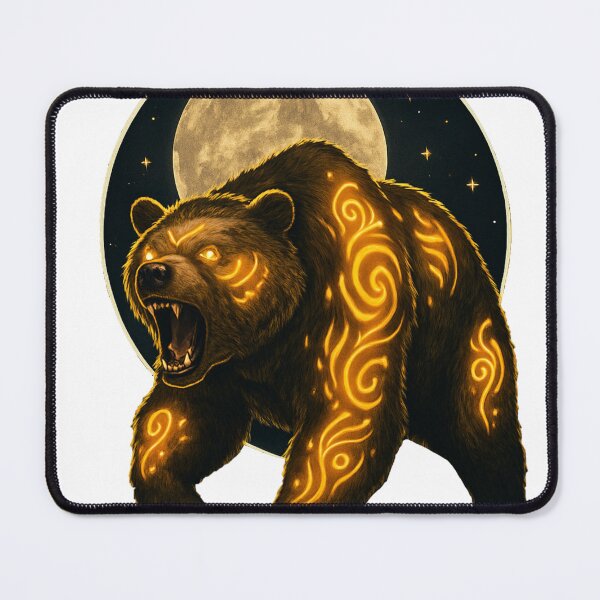 Item preview, Starlit Guardian – Tribal Bear designed and sold by Keios Cool Apparel.