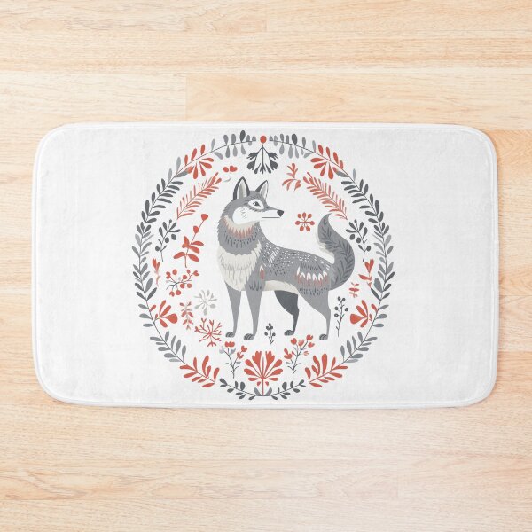 Item preview, Scandinavian folk art, Christmas Wolf designed and sold by xiao xuans.
