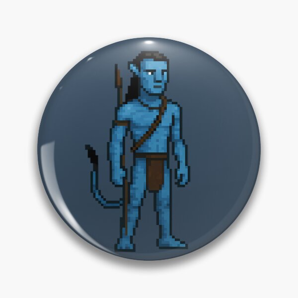 Item preview, Avatar Pixel Art – Na’vi Fan Art – Blue Alien Warrior Retro 8-bit Design designed and sold by LoomisDreams.