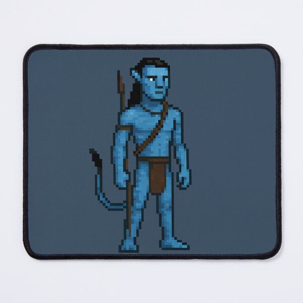 Item preview, Avatar Pixel Art – Na’vi Fan Art – Blue Alien Warrior Retro 8-bit Design designed and sold by LoomisDreams.