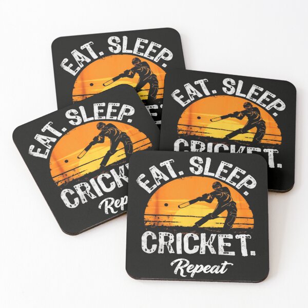Item preview, Eat Sleep Cricket Repeat Sunset Match Legends designed and sold by SkeletonsDanger.