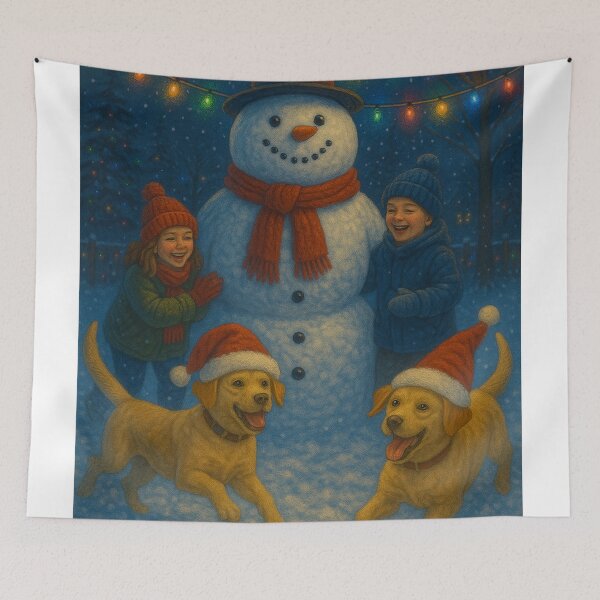 Item preview, Merry Christmas 2025: Cute, Cozy, Dogs, Christmas Lights designed and sold by Fantasy Masterpiece.