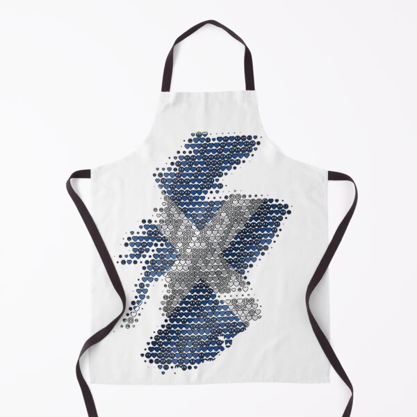 Item preview, Scotland Map Love Art | Heart and Peace Sign Halftone Flag designed and sold by Loom on the Loch.