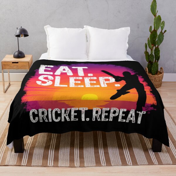 Item preview, Eat Sleep Cricket Repeat Vintage Boundary Fever designed and sold by SkeletonsDanger.