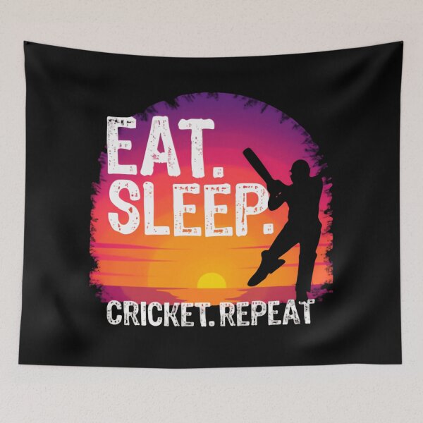 Item preview, Eat Sleep Cricket Repeat Vintage Boundary Fever designed and sold by SkeletonsDanger.