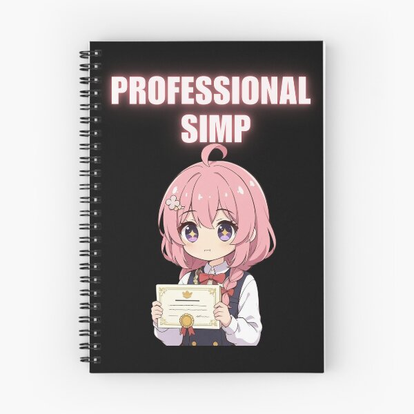 Item preview, Professional Simp Certified Waifu Pink Neon T-Shirt 2025 designed and sold by AnimalMemeHub.
