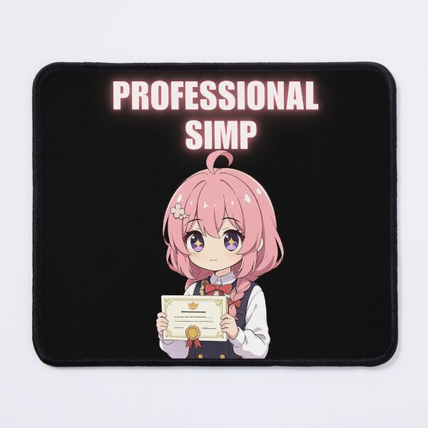 Item preview, Professional Simp Certified Waifu Pink Neon T-Shirt 2025 designed and sold by AnimalMemeHub.