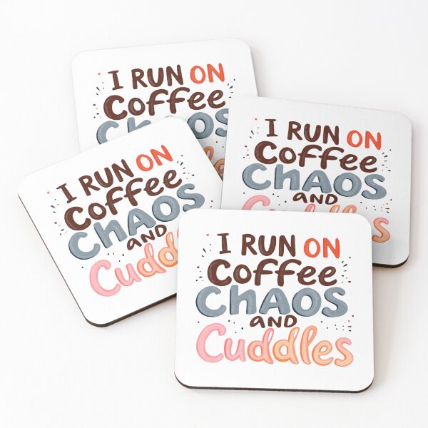 Item preview, I Run On Coffee Chaos And Cuddles Funny Mom designed and sold by SholoStudio.