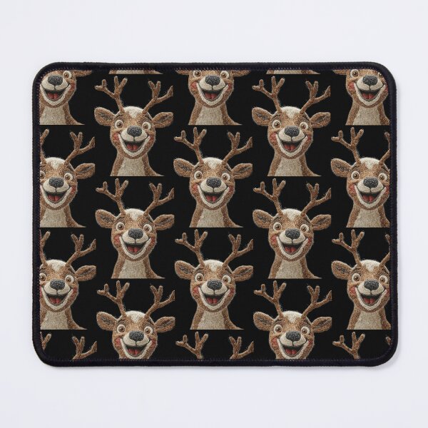 Item preview, Cute Holiday Reindeer Embroidery – Cozy Nordic Christmas Art designed and sold by MiraLumeStudio.