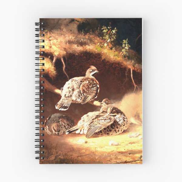 Item preview, Hazel grouse wallowing in sand, 1877, by Ferdinand von Wright designed and sold by AngyDesigns49.