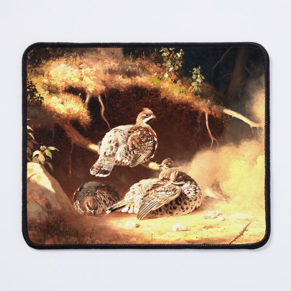 Item preview, Hazel grouse wallowing in sand, 1877, by Ferdinand von Wright designed and sold by AngyDesigns49.