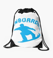 Snowboarding Drawstring Bag