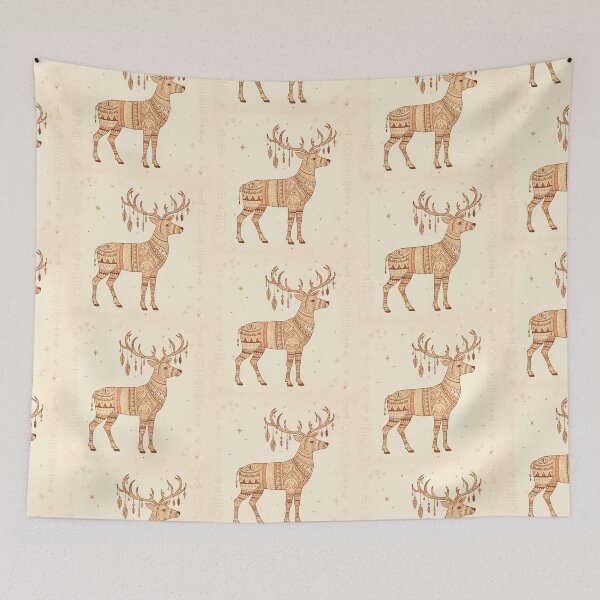 Item preview, Boho Tribal Reindeer Spirit Art designed and sold by digisetumedia.