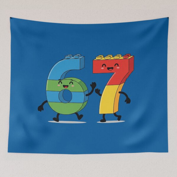 Item preview, 6 7 Joyful Numbers with Blocks – Six Seven Trend Kids Illustration designed and sold by Design_Your_Day.