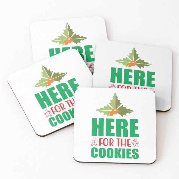 Item preview, Here For The Cookies - Funny Christmas Foodie Slogan Tee Gift designed and sold by FuzionRaptor.