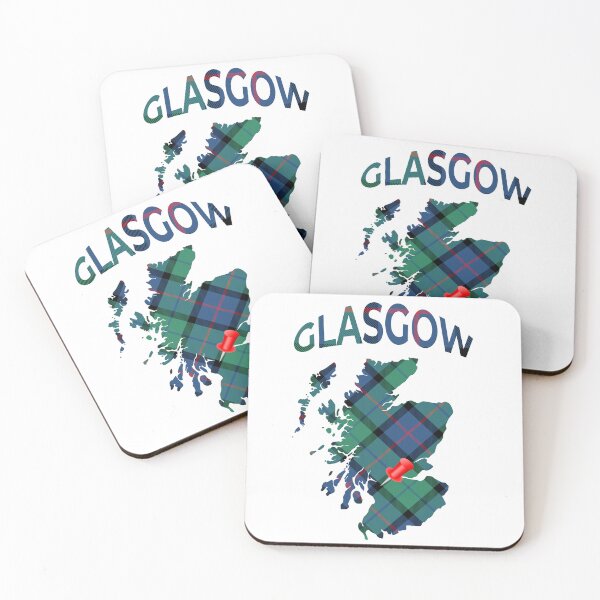 Item preview, Glasgow Map Tartan Pin Design | Scottish City Pride Souvenir designed and sold by Loom on the Loch.