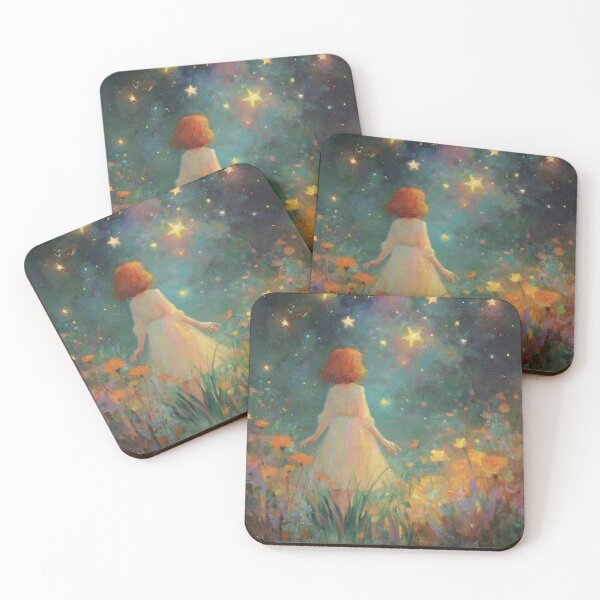 Item preview, Stargazing Girl in a Field of Dreams designed and sold by Magical Art Store.