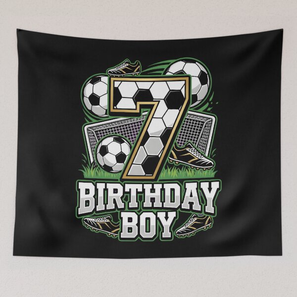 Item preview, 7th Birthday 7 Year Old Boy Soccer Ball Goal Number 7 Seven designed and sold by clothesy7.