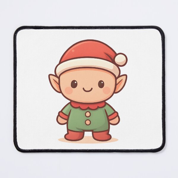 Item preview, Cute Christmas Elf – Adorable Pastel Holiday Cartoon designed and sold by HUMORONCOTTON.