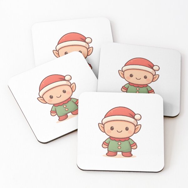 Item preview, Cute Christmas Elf – Adorable Pastel Holiday Cartoon designed and sold by HUMORONCOTTON.